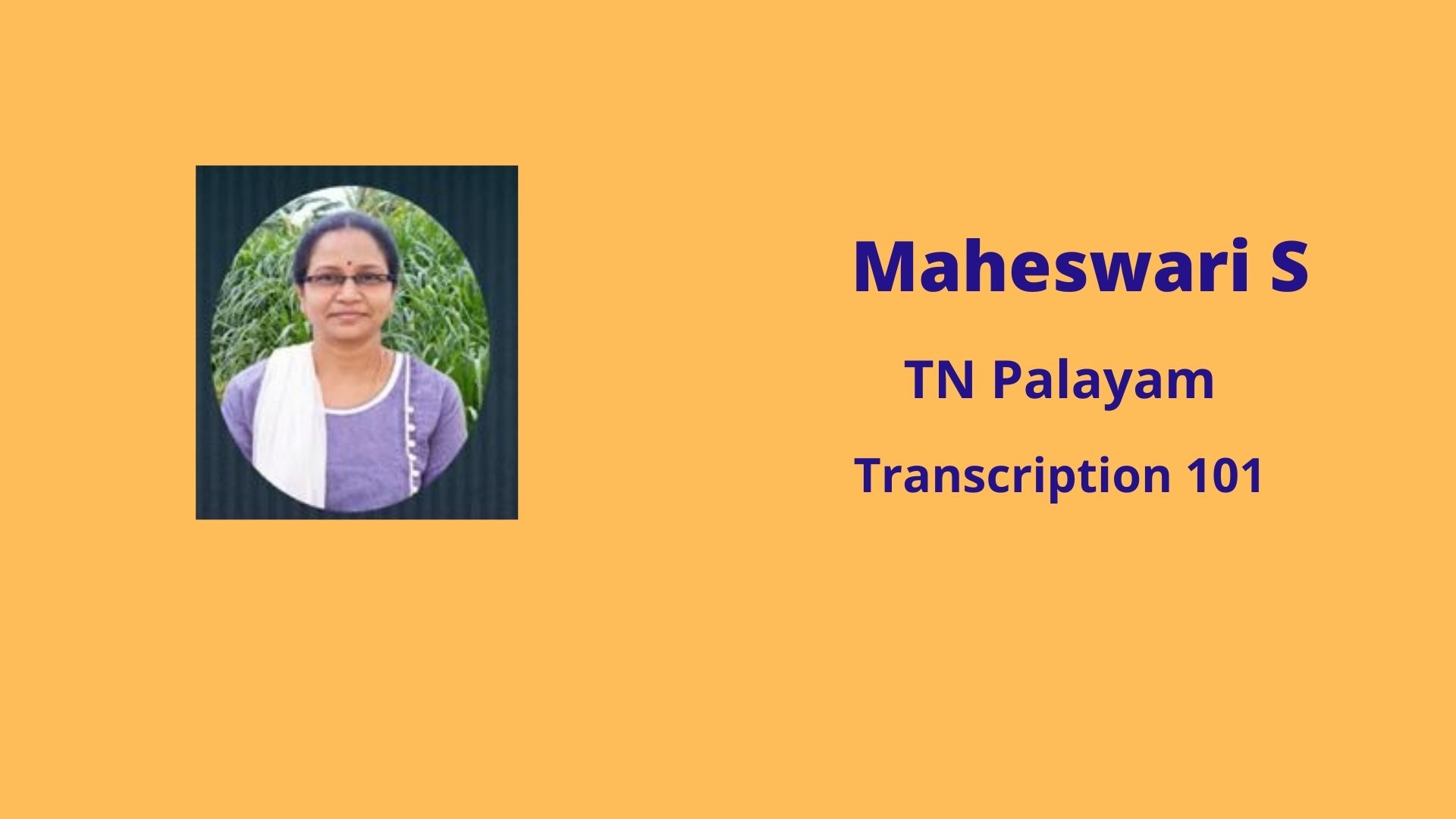 Transcription 101 - Maheswari S