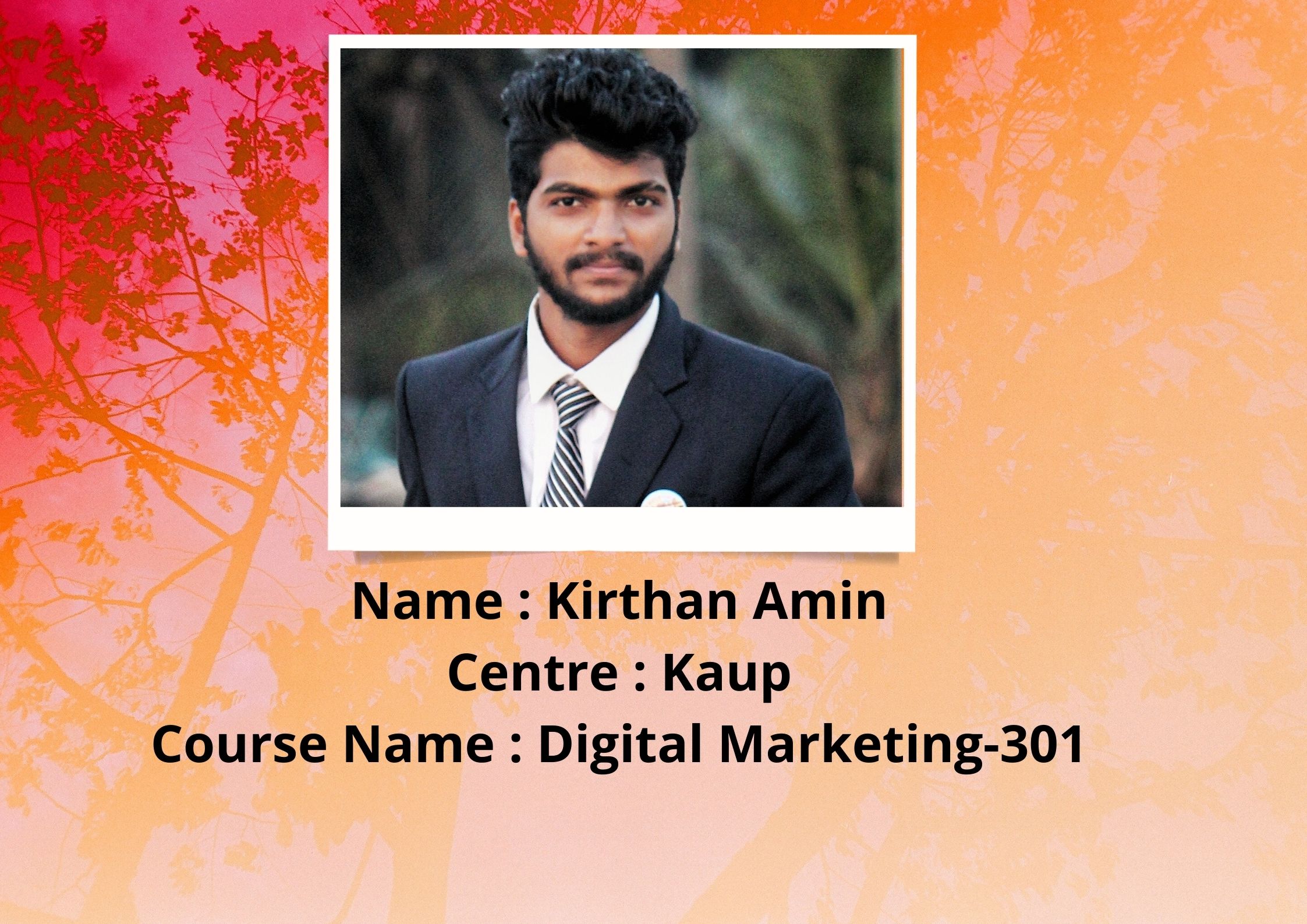 Fundamentals of Digital Marketing 301 - Kirthan Amin