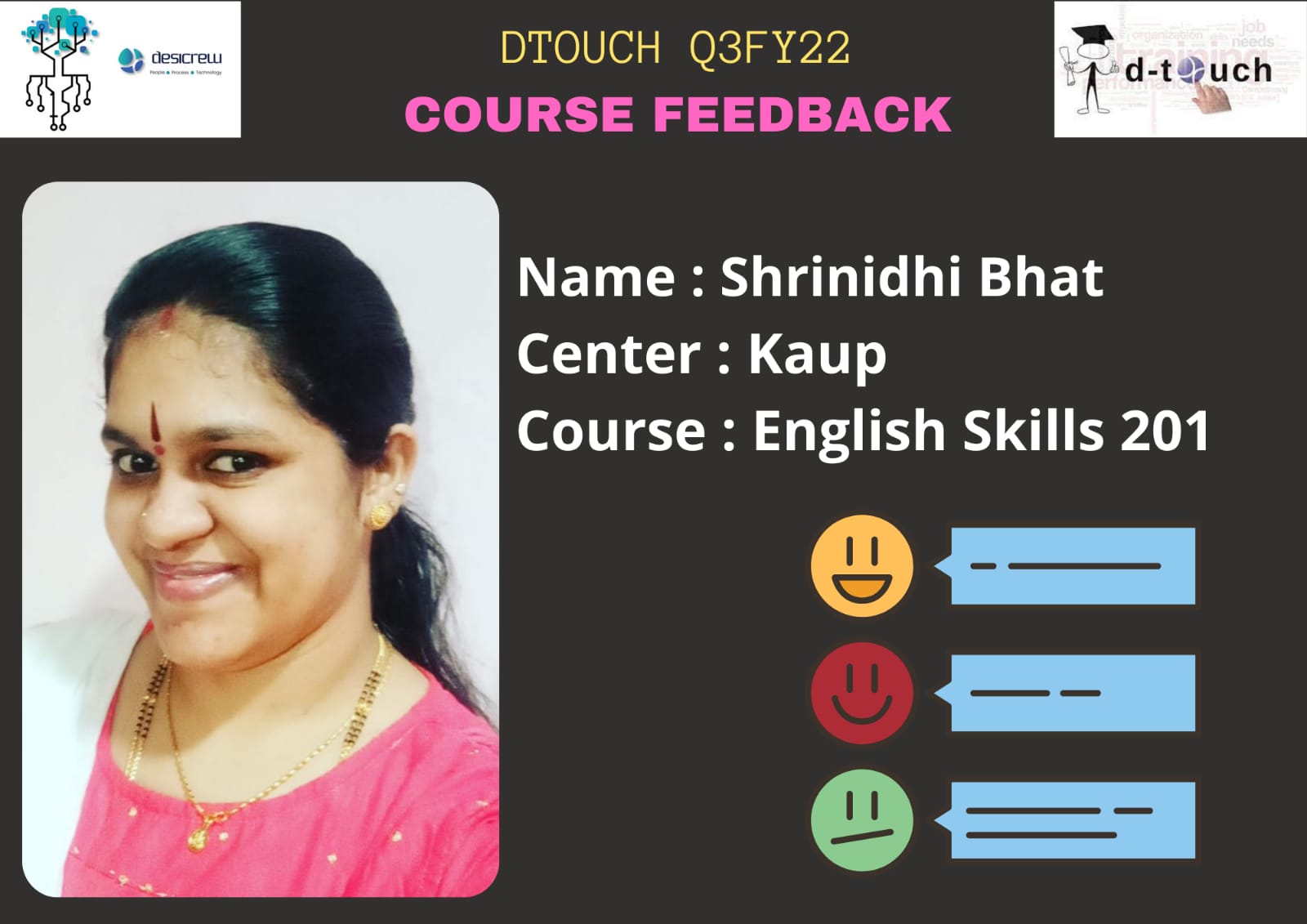 English Skills 201 - Shrinidhi Bhat