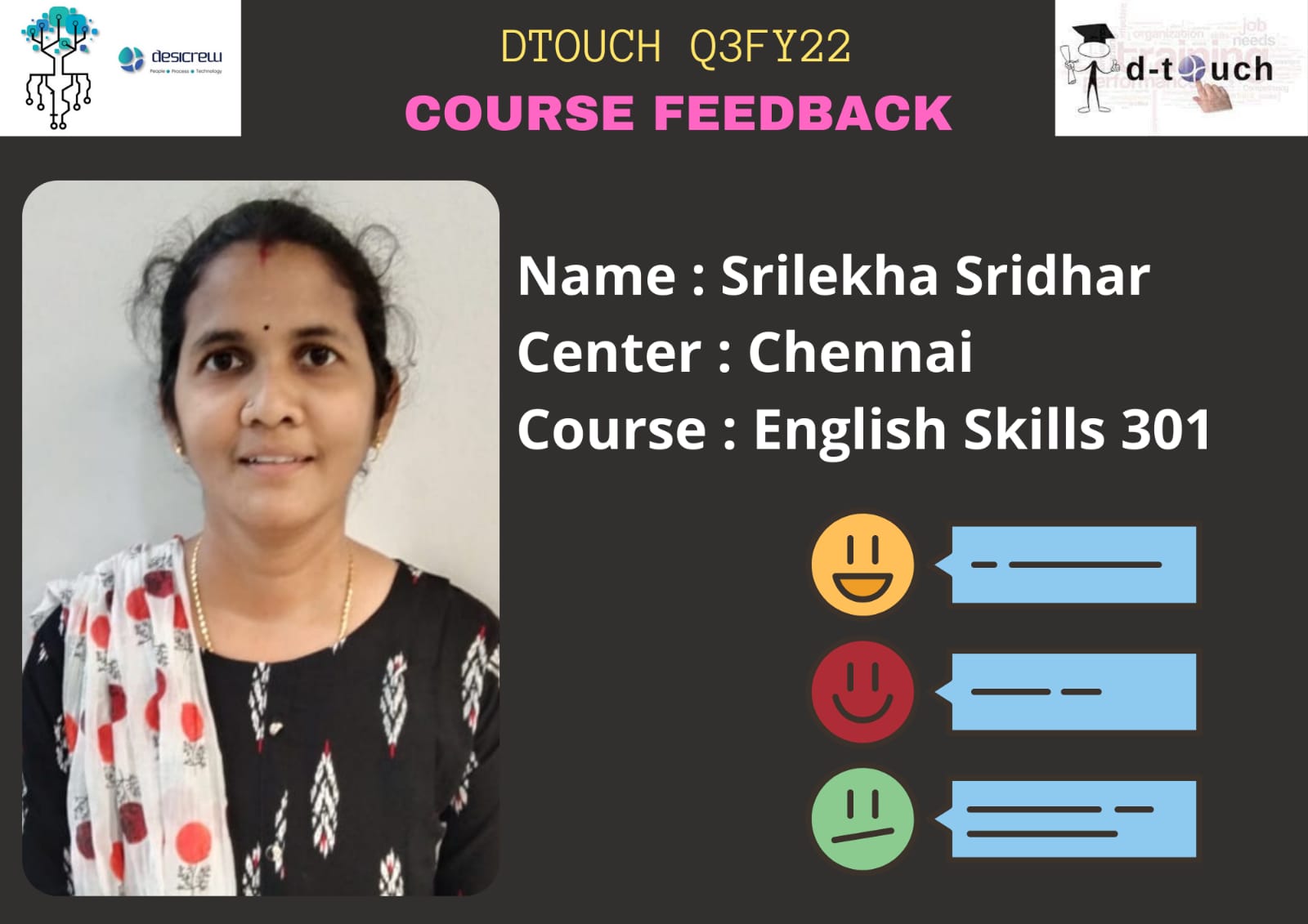 English Skills 301 - Srilekha Sridhar