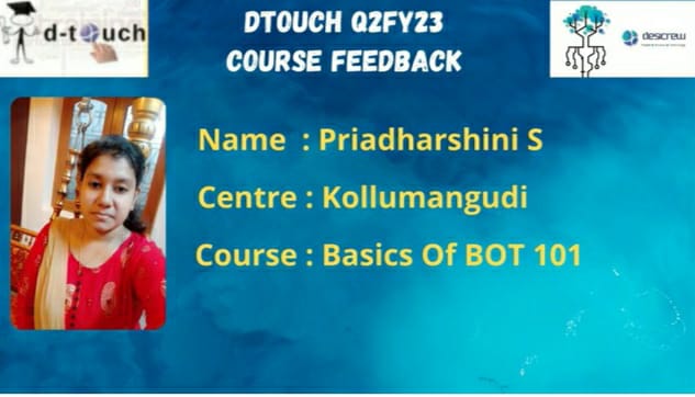 Priadharshini s- Kollumangudi-Basics of BOT 101