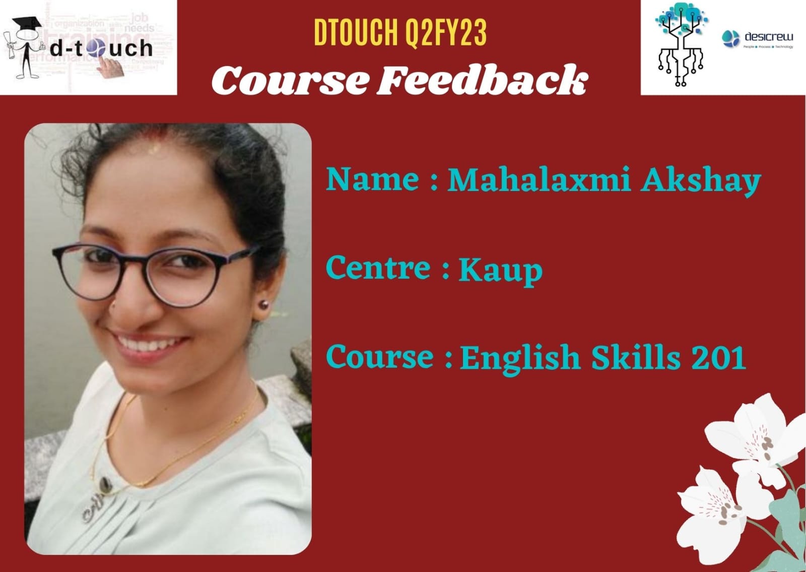 Mahalaxmi A - DK1612 - Kaup - English Skills 201