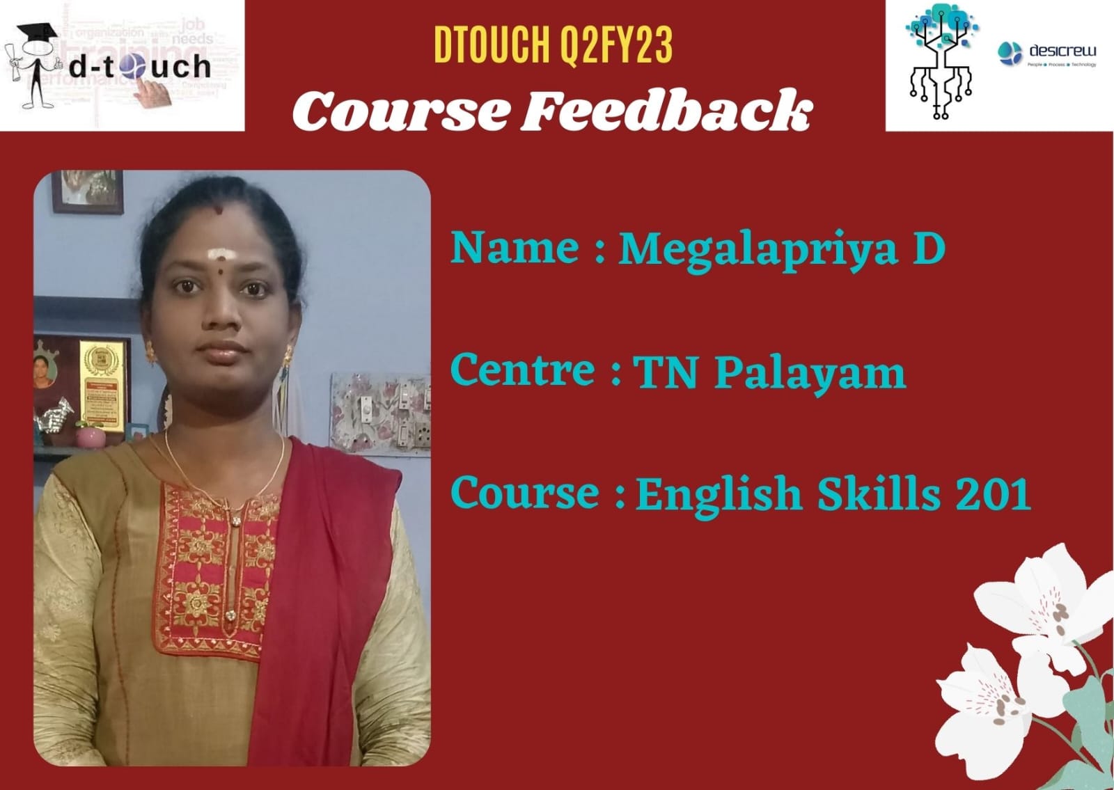 Megalapriya D - DC1919 - TN Palayam - English Skills 201