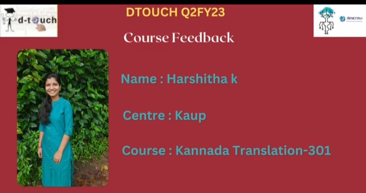 Harshitha k Kaup-Kannada Translation 301